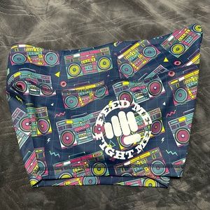 Feed me fight me retro shorts.